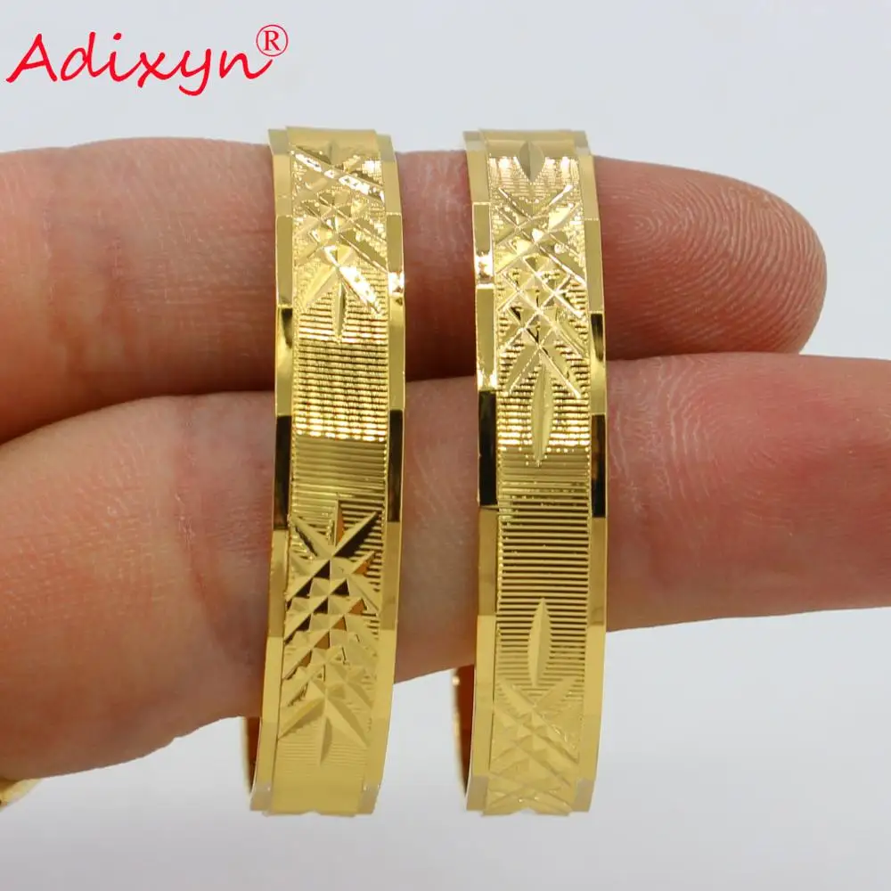 Adixyn декоративный узор детский браслет цвета золота 7,5$/2 шт браслеты "Дубай" для малышей/детей модные африканские Арабские Ювелирные украшения N080810