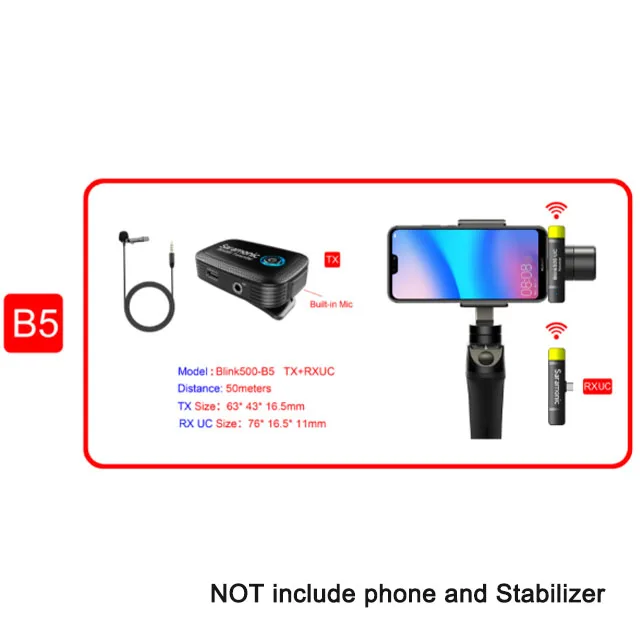 B5 Saramonic Blink500 2,4 ГГц двухканальная Беспроводная микрофонная система Lavalier микрофон для интервью для камеры микрофон конденсаторный микрофон - Цвет: B5