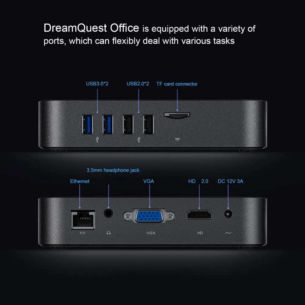 Windows 10 Mini PC with Intel Celeron J3355, Dual Wifi, 8GB RAM, 128GB Storage, 4K HD, RJ45 1000M, VGA - Powerful Desktop Computer Description Image.This Product Can Be Found With The Tag Names Barebone Mini PC, Computer Office, Mini pc windows