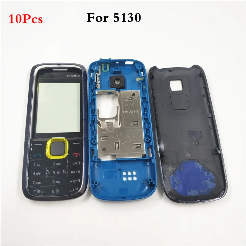 10 шт./лот хорошее качество для Nokia 5130 полный корпус + задняя крышка аккумулятора