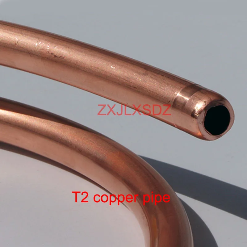 T2 copper coil copper tube air conditioning copper pipe Outer Diameter 2 3 4 5 6 8 10mm  x  Wall Thickness silver round 304 stainless steel capillary tube pipe 250mm hollow circular tube od 3 4 5 6 8 10mm id 2 3 5 6 8mm