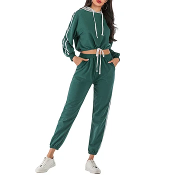 

Vicabo Womens Two Piece Set Spring Stitching Striped Sweater Trousers Set Two-piece Suit Sports Casual Outfits