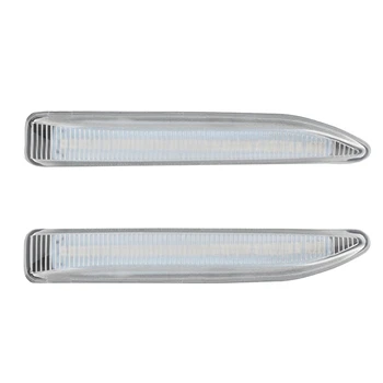 

2x Car Led Side Light Dynamic Flowing Sequential Indicator Lamp Auto Side Marker Light Turn Signal Lamp for Bmw E65 E66 E67 Whit