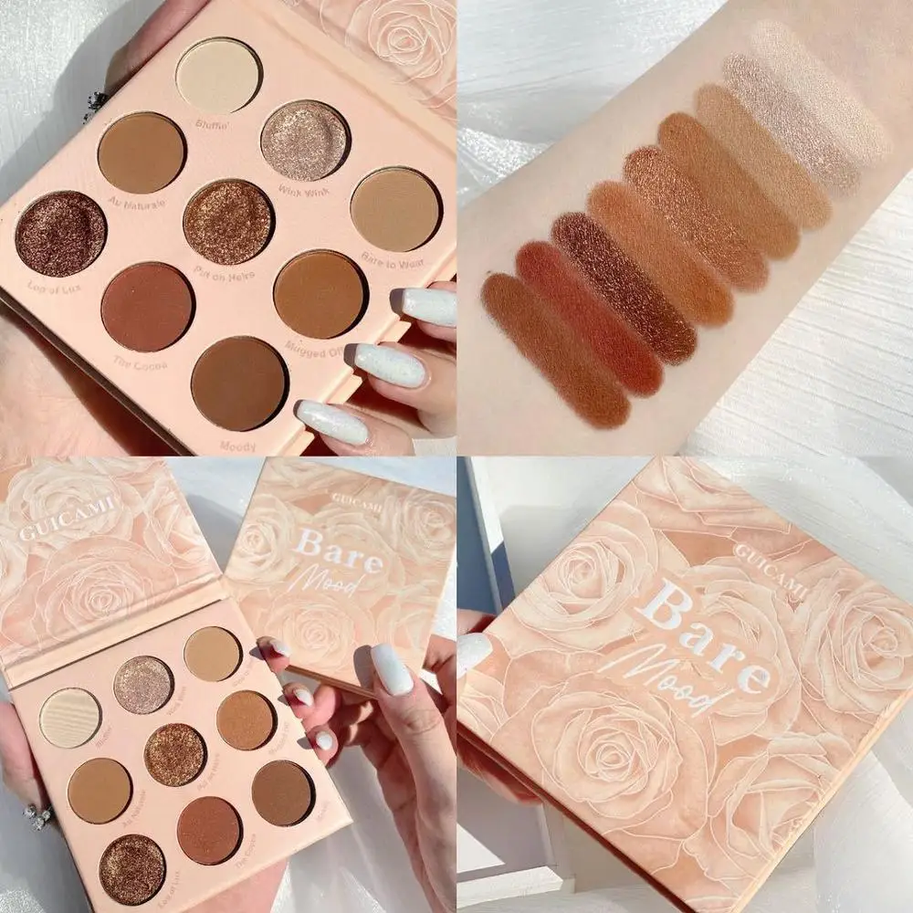 

Retro 9 Colors Matte Eyeshadow Pallete Colorful Eye Shadow Waterproof Eyeshadow Makeup Pallete Long Lasting High Pigment