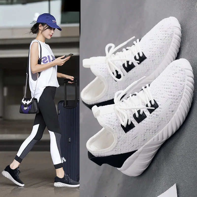 

2019 Spring New Style Casual Sports Shoes Women's Korean-style Ulzzang Harajuku Versatile Mesh Running Gym WOMEN'S Shoes