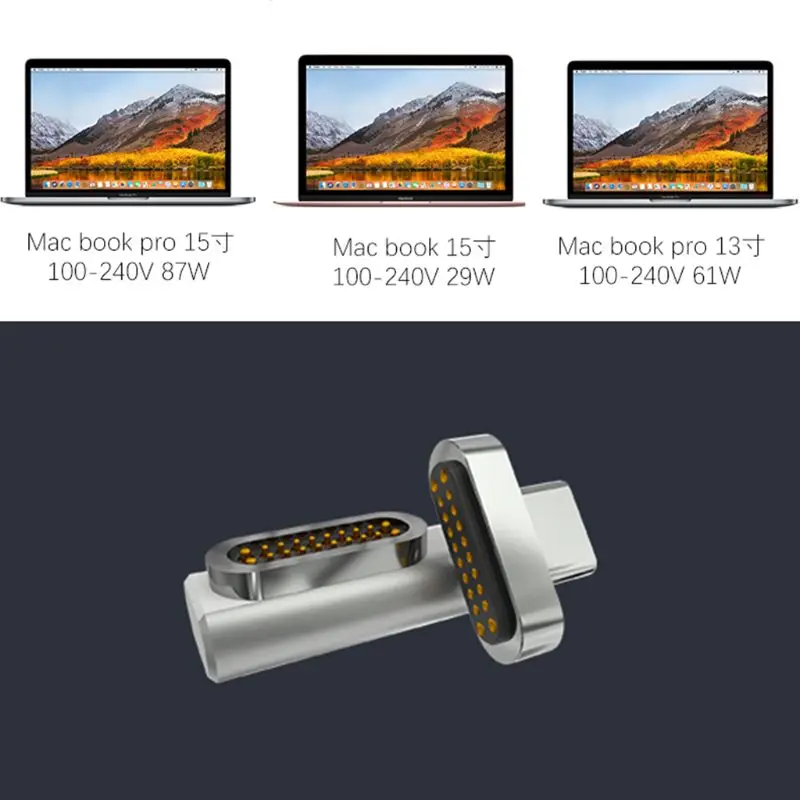 20 Pin Магнитный type C адаптер быстрой зарядки конвертер для MacBook Pro Tablet samsung Xiaomi htc Android смартфонов