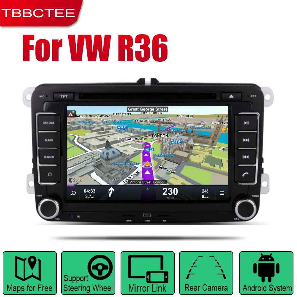 TBBCTEE Авто Радио 2 Din Автомобильный dvd-плеер на основе Android для Volkswagen VW R36 2010 2011 2012 2013 gps навигация Wifi карта системы