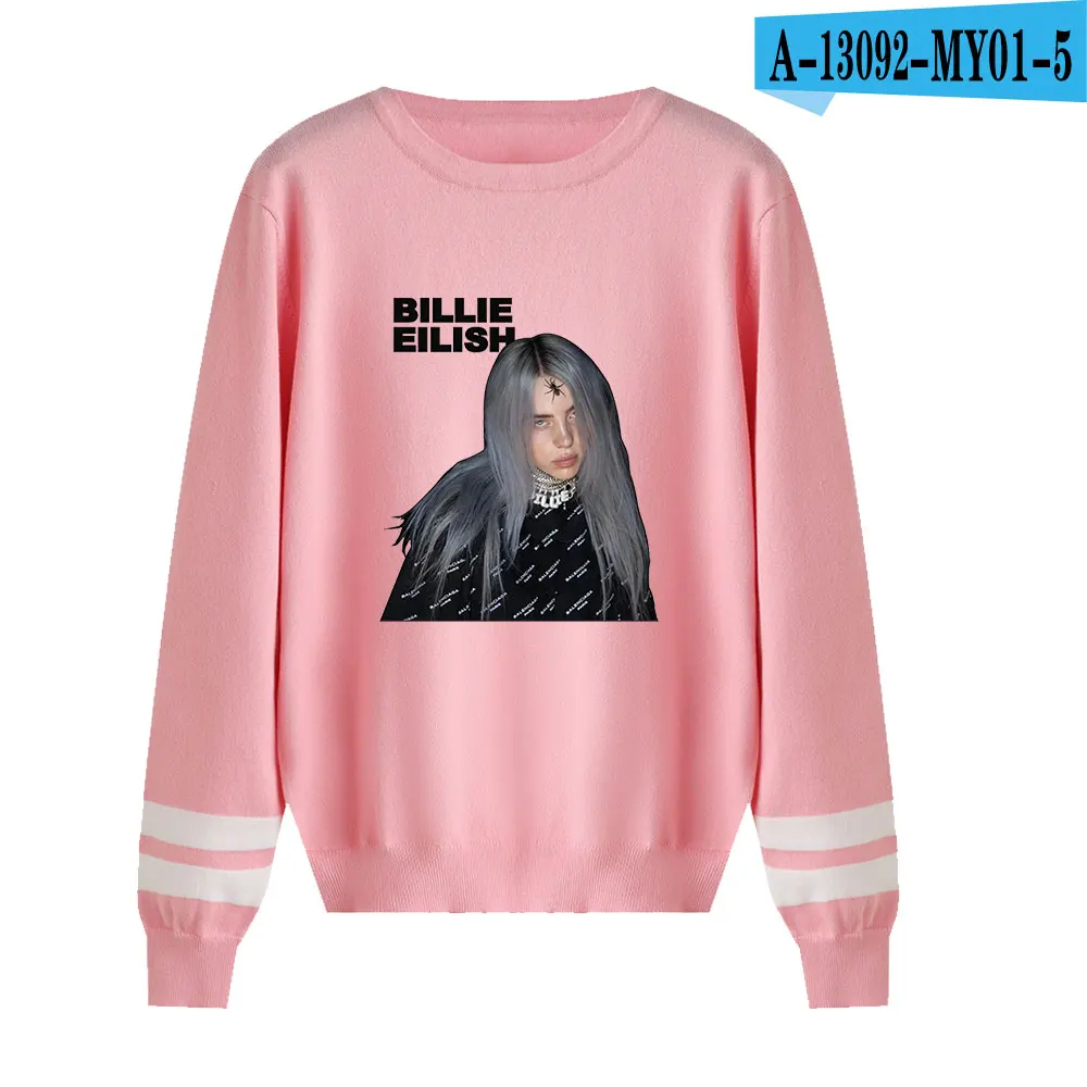 Billie Eilish, вязаные свитера для мужчин и женщин, теплые свитера, уличная мода, с круглым вырезом, парные свитера, индивидуальные Повседневные свитера - Цвет: As picture