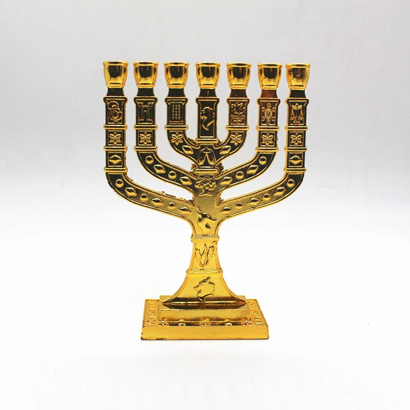 Maak leven Rauw Gewoon overlopen Joodse Menorah Kaars Houders Religies Kandelaar Chanoeka Kandelaars 7 Tak  Kaarshouder|Kaarshouders| - AliExpress