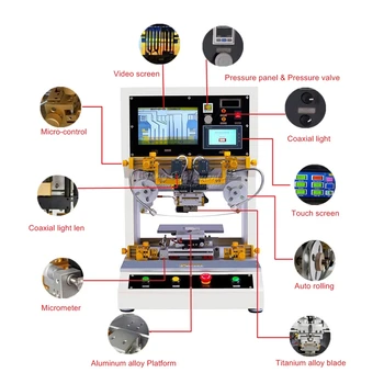 

16 inches universal mobile pad notebook flex cable repair machine ly-9011 big tray mobile flex cable pulse hot press machine