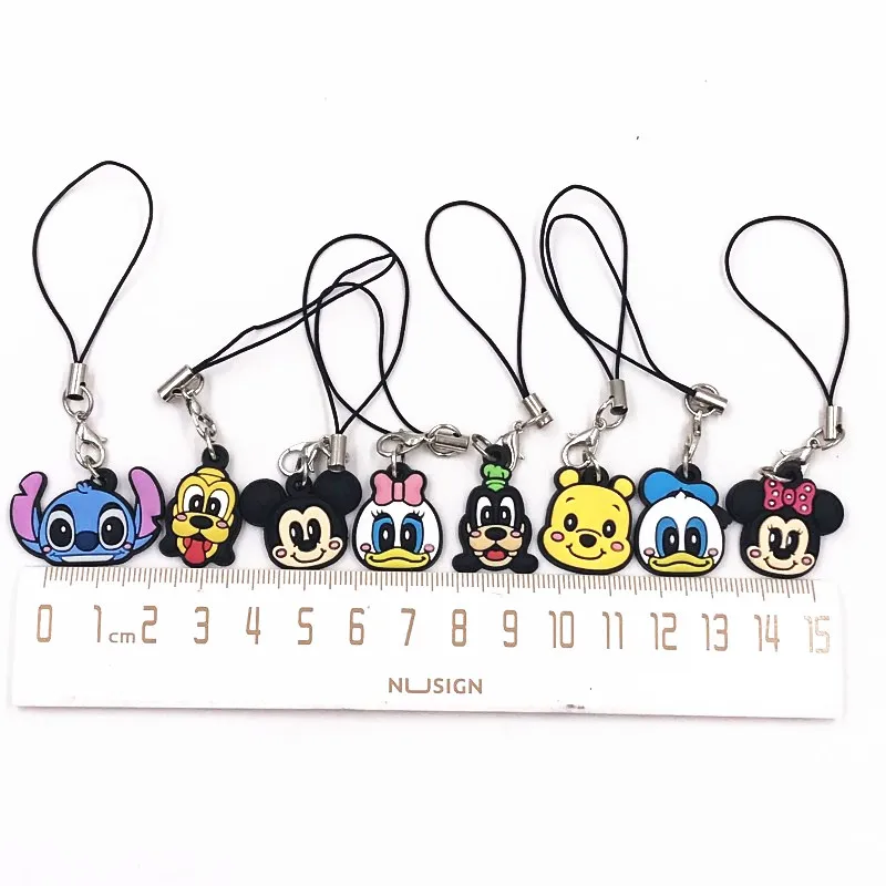 

1pcs Cartoon Stitch Daisy Key Chain Anime Key Charms Pendant Keychain Key Holder Fashion Jewelry Phone Decoration Rope Kids Gift