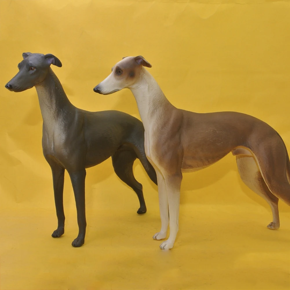 20cm Simulation Greyhound Animal PVC Model Action Figurine Desktop Ornaments Decor Classic Toys for Children Gift Collection animal model toy