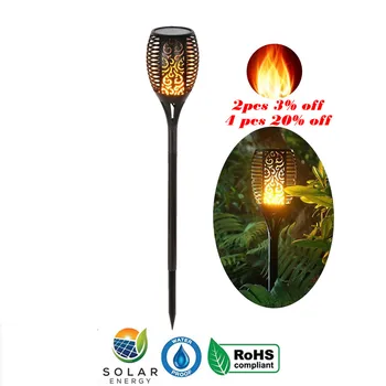 

Solar LED Flame Lamp Waterproof Lawn Path 33 LEDs Romantic Flicker Effect Torch Lights Outdoor LED Fire Light Garden Decoration