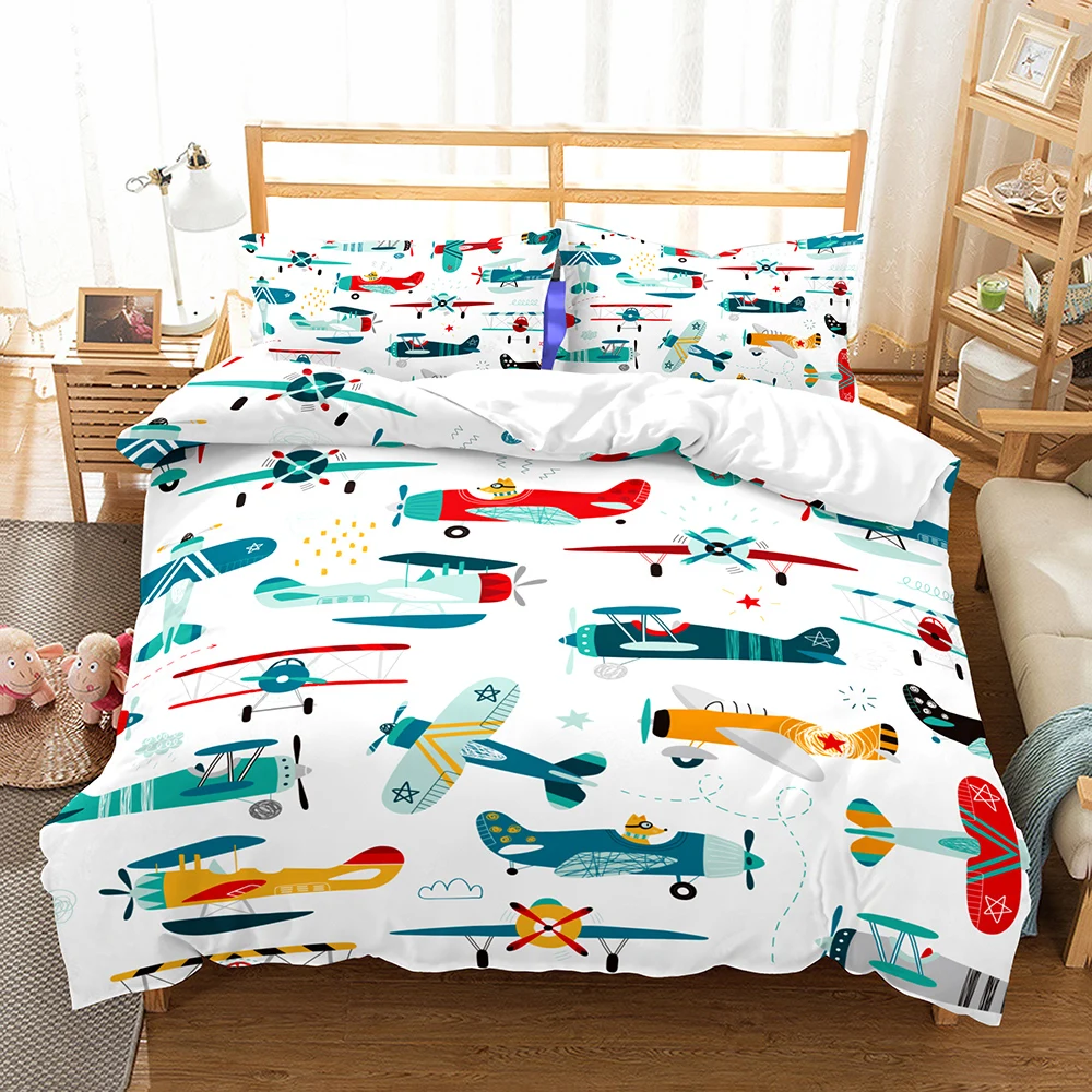 Best Wensd 3d Model Plane Beddding Winter Comforter Bedding Sets