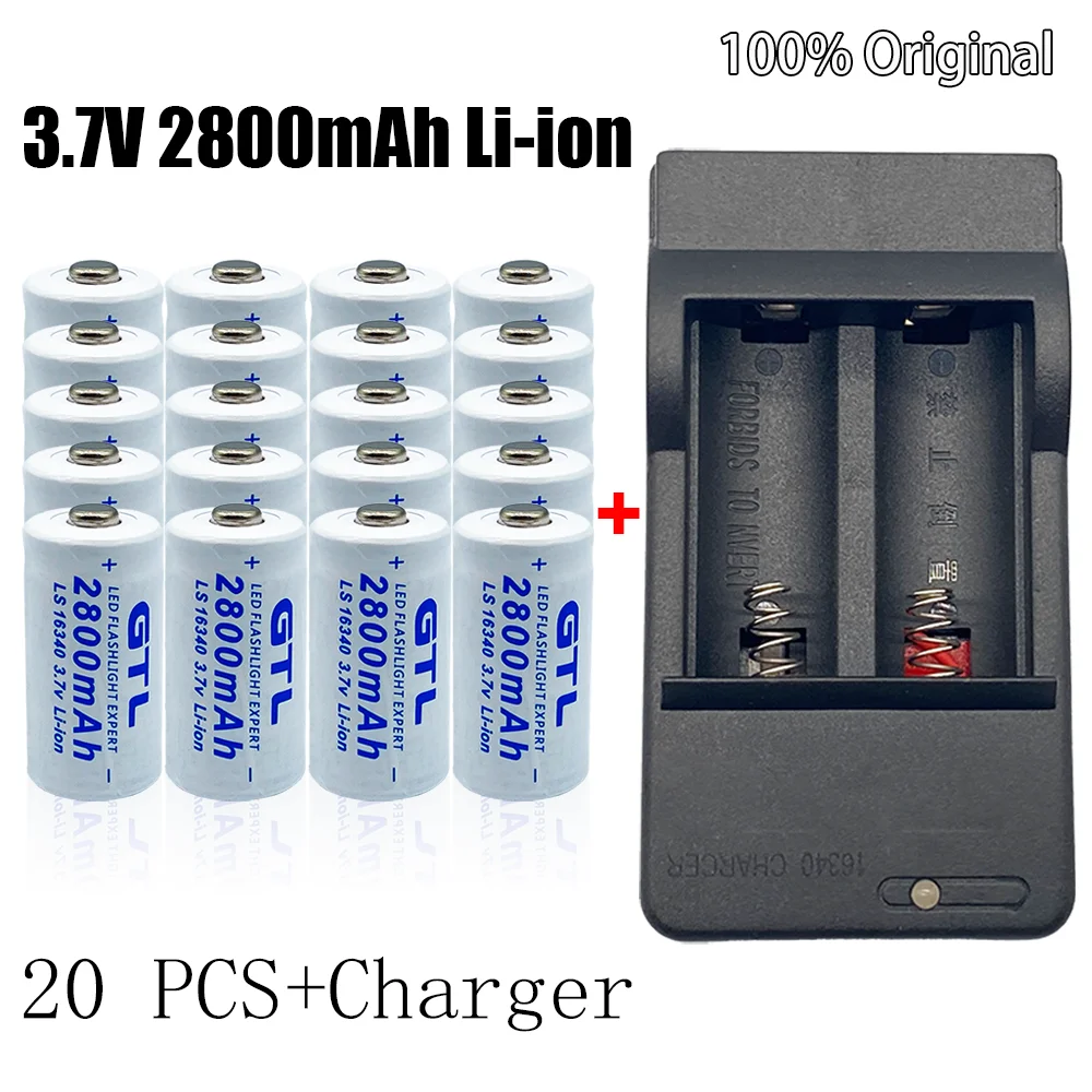 CR123A RCR 123 ICR 16340 аккумулятор 2800 мАч 3 7 в литий-ионная аккумуляторная батарея для