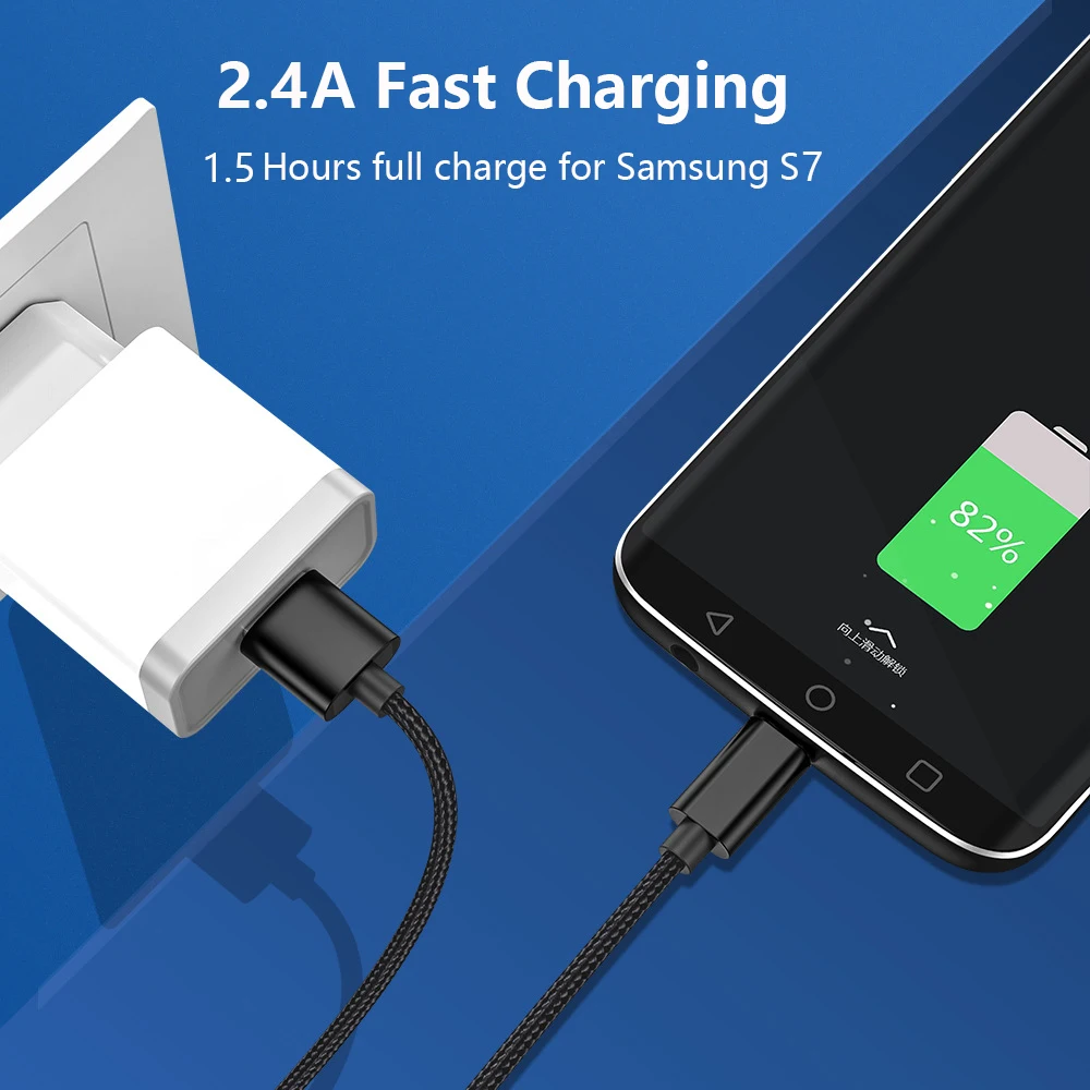 Micro USB Cable 2.4A Fast Charge USB Data Nylon Cable for Xiaomi Huawei Samsung Microusb Charger Cord Android Phone Cables Micro USB Cable 2.4A Fast Charge USB Data Nylon Cable for Xiaomi Huawei Samsung Microusb Charger Cord Android Phone Cables