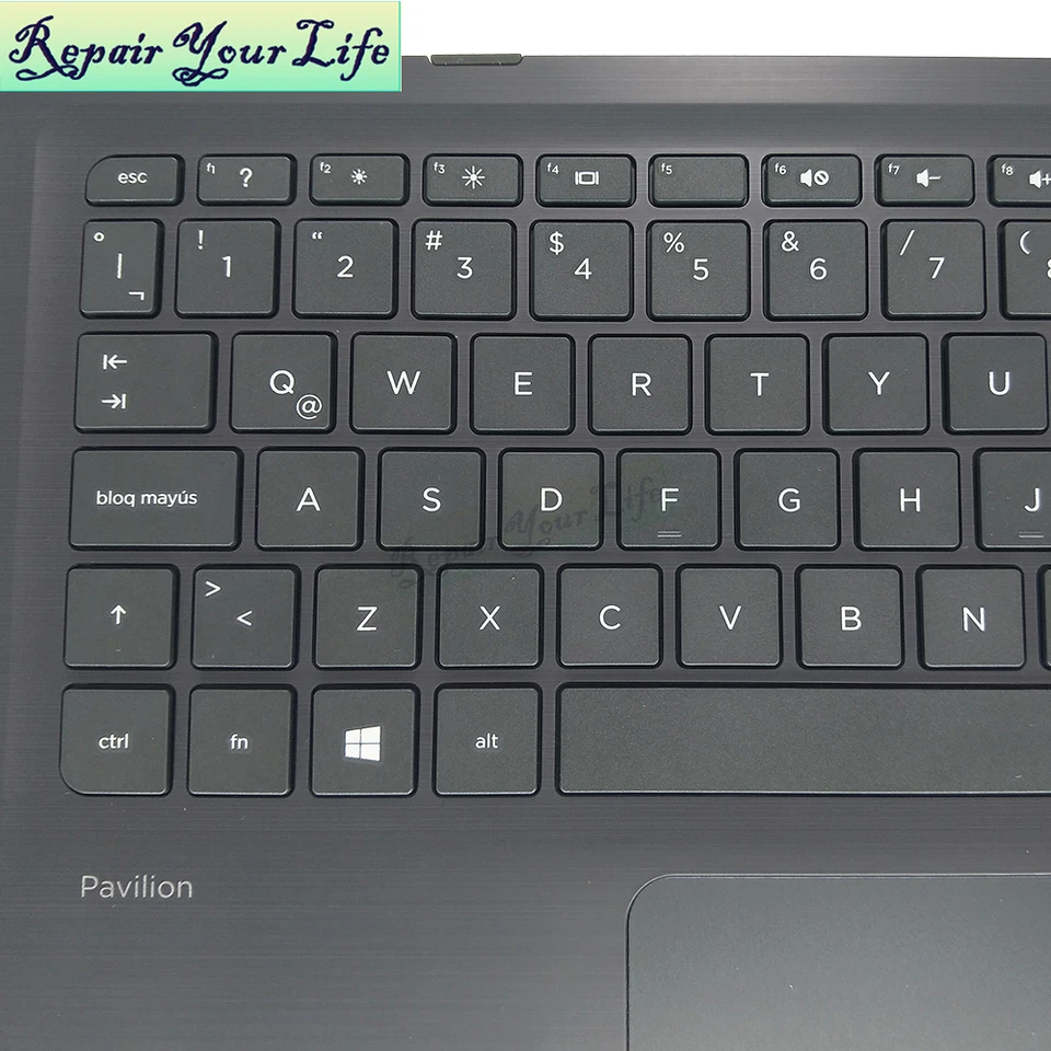 Palmrest HP Pavilion 15-AU clavier sans rétroéclairage ligne dorée