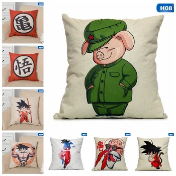 

Japanese Anime Dragon Ball Printed Cushion Cover Home Decorative Pillow Case Cojines Decorativos Para Sofa Pillow Cover Almofada
