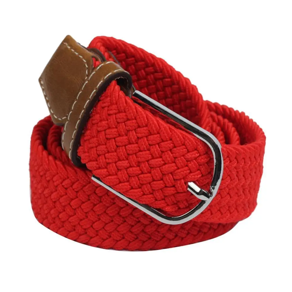 

Fashion Men Women Luxury Belts Elastic Braided Alloy Pin Buckle Waist Belt Strap Waistbands Jeans Accessories