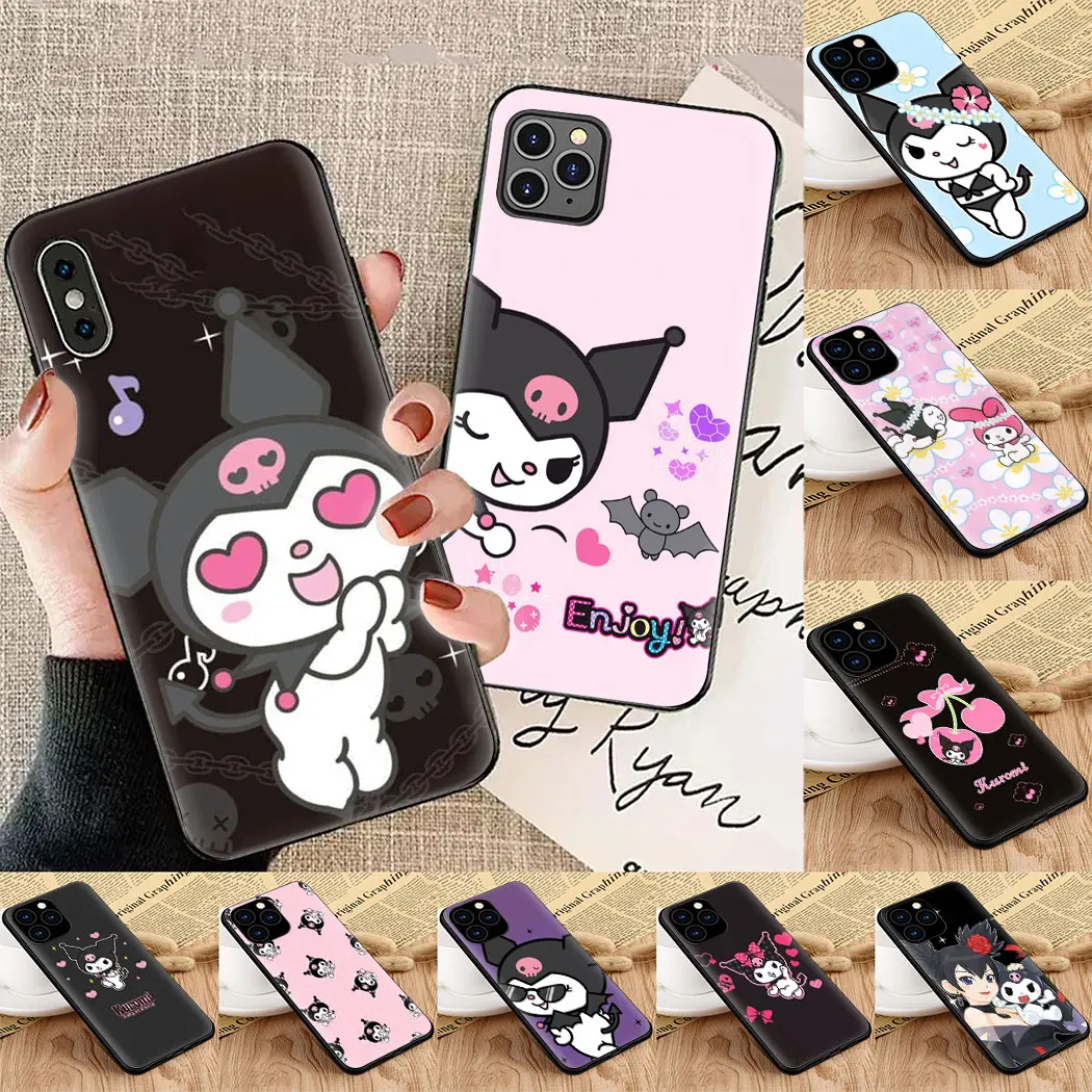 Kuromi Мягкий силиконовый чехол для телефона iPhone 5 6 7 8 11 5S 6s Plus X XS XR Max