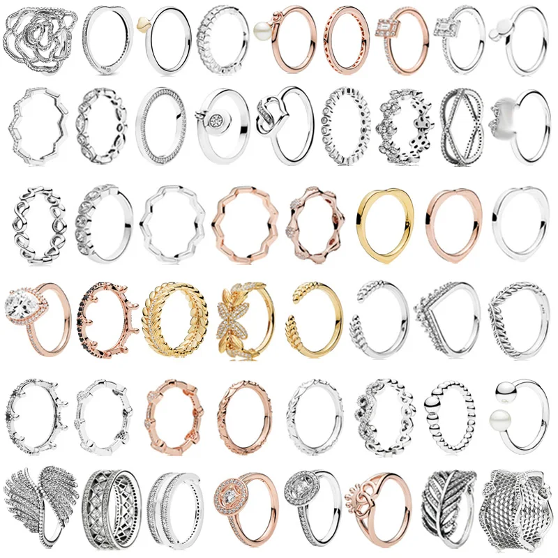 Pdb Jz 4 Original Brand 100 925 Sterling Silver Ring Engraved With Sparkling Logo Love Heart