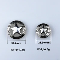 DIY Leather Craft Hardware  Texas Star Concho Antique Silver Finish #601709S-30/38 Clothes Accessories 1