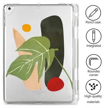 

Plant Graffiti For iPad Mini 5 Case Tablet With Pen Slot Clear Soft Cover Cases iPad 7th Generation Case Pro 12.9 2020 Funda