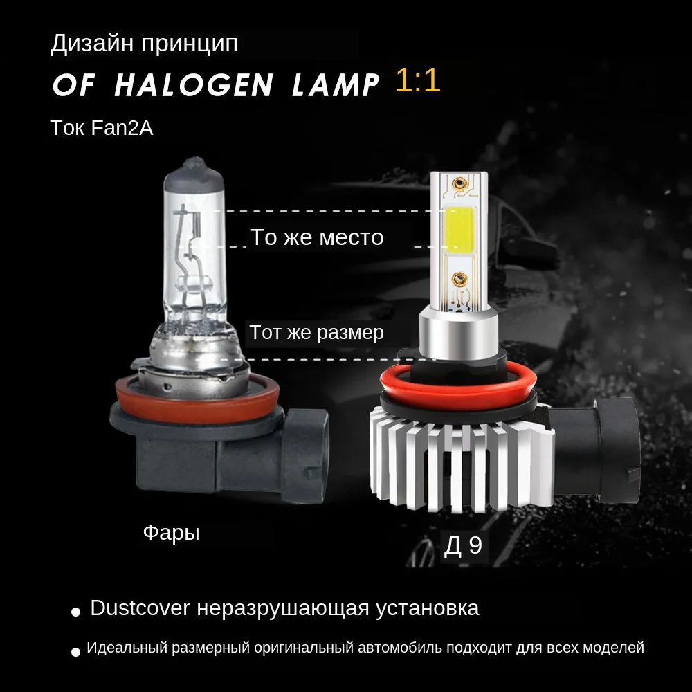 CNSUNNYLIGHT 2pcs H7 H11 H8 9006 LED H1 880 H3 9005 HB3 9006 HB4 Led Headlight Bulbs 72W 8000LM Car Styling 3000K 6000K Lights (14)