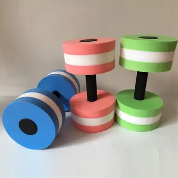 

1pc EVA Water Foam Floating Dumbbell Swimming Pool Water Weight Aerobics Automatic Float Aquatic Barbell Sport equipment 8