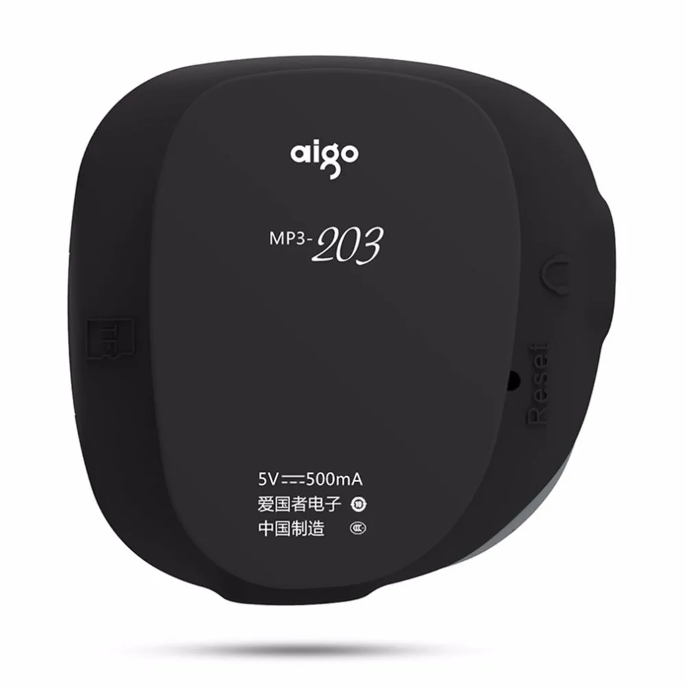 Aigo мини MP3-плеер Macaroon двойной цветной Задний зажим с Micro TF/SD слотом для карт Спортивный MP3 музыкальный плеер + USB линия передачи данных