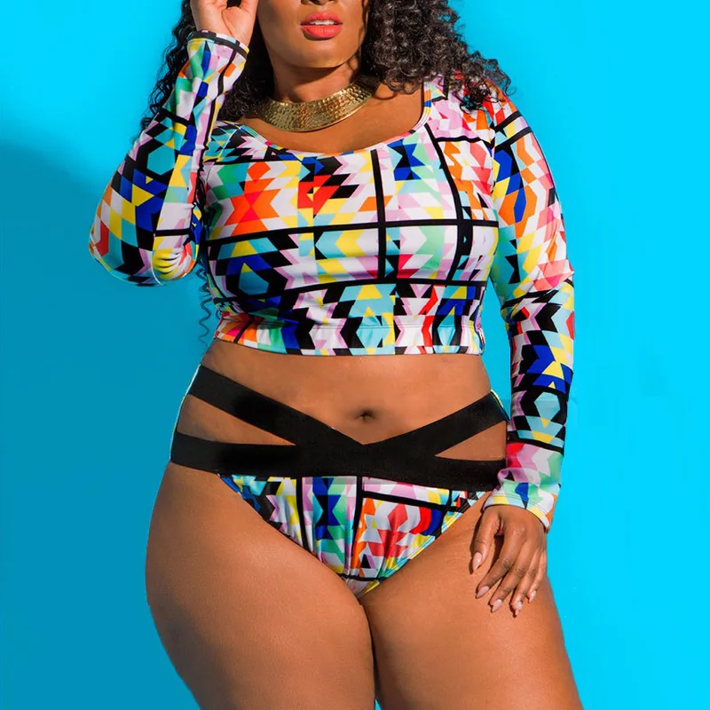 

Bikini 2019 New Swimsuit Sexy Ladies in Europe and America 5XL Big Fatty Bikini Selling All-purpose Swimsuits