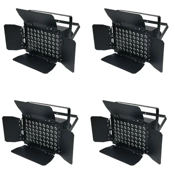 

4 pieces / 54x3w led par light rgbw/rgb 3in1 led flat par dmx512 4/8ch IN/OUT power cord professional stage lighting equipment