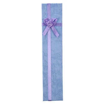 

12 x Purple Long Luxury Card Gift Boxes Watch Display Box For Pendant