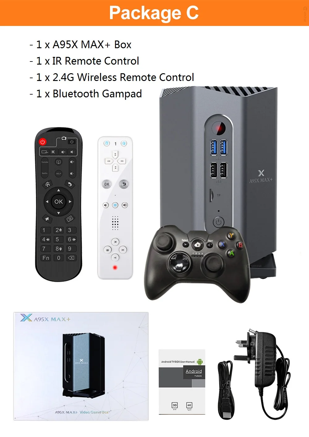 Игровой ТВ приставка Android 9,0 A95X MAX PLUS Smart tv Box 4 Гб 64 Гб Amlogic S922X Dual mimo Wifi 4K 75fps 1000M LAN PLEX медиасервер