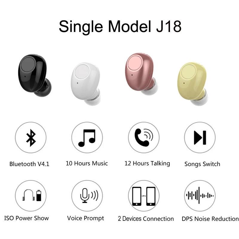 Nvahva 10 Horas Música Tempo Bluetooth Earbud Fone de Ouvido sem Fio Mini Fone de Ouvido para Iphone Xiao mi Android Celulares tv pc Carro Condução - Image 2