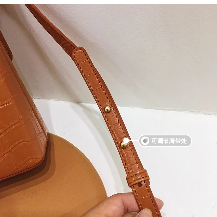 Vintage Fashion Stone pattern Tote bag New High Quality PU Leather Women's Designer Handbag Lock Shoulder Messenger Bag