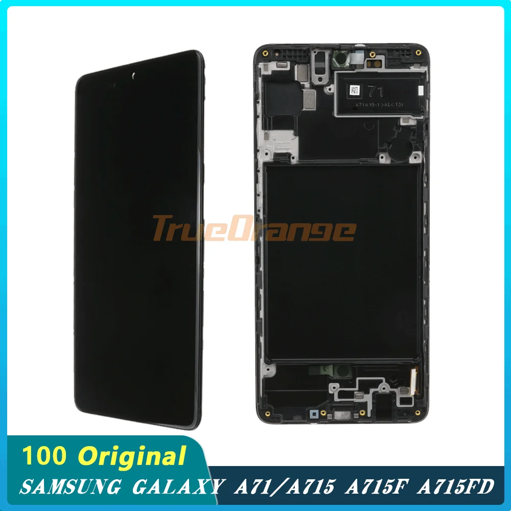 

100% Original AMOLED For Samsung Galaxy A71 LCD Touch Digitizer Sensor Glass Assembly For Samsung A71 Display A715 A715F A715FD