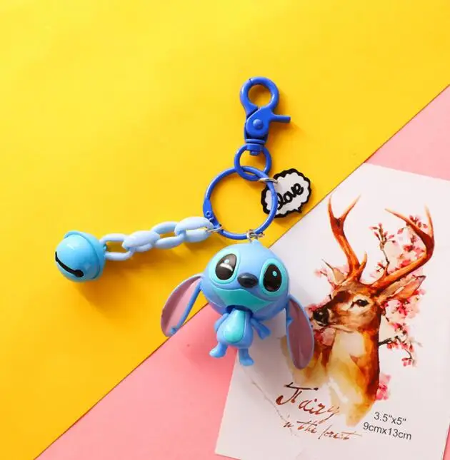 Lilo stitch светодиодный брелок со звуком, сказать, что я люблю тебя, Забавные милые брелоки, детские игрушки, подарок, подарок на день Святого Валентина, сумка pandent - Цвет: 3