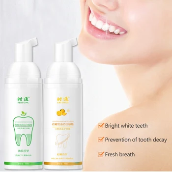 

Teeth Mousse Toothpaste Whitening Teeth Oral Clean Fresh Breath To Remove Bad Breath Easy To Use E1