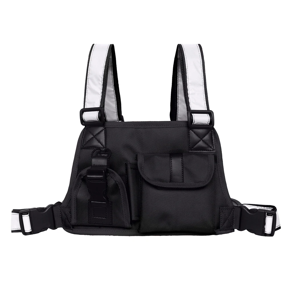 Radio Pocket Radio Chest Harness Chest Front Pack Pouch Holster Vest Rig Multifunctional Phone Holder Utility Gadget Pouch