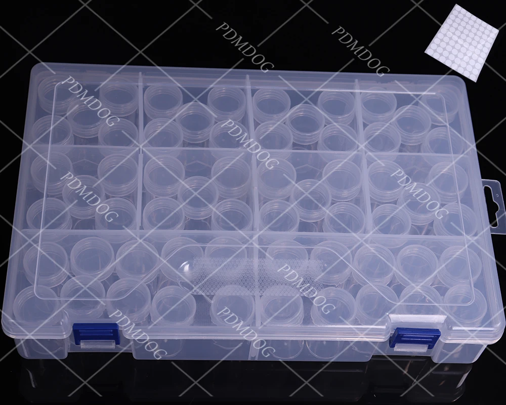 

2020 New 60 Bottles Portable Diamond Painting Storage Containers Storage box Diamond Painting Accessories tools for Painting