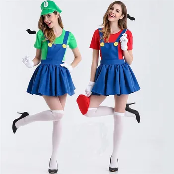 

Halloween Super Mario Costume Disfraces Adultos Carnival Costume Adults Women Anime Cosplay Costumes Super Mario Bros dress