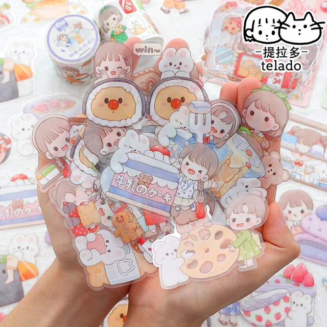 Food Stickers Scrapbooking, Kawaii Food Diary Stickers