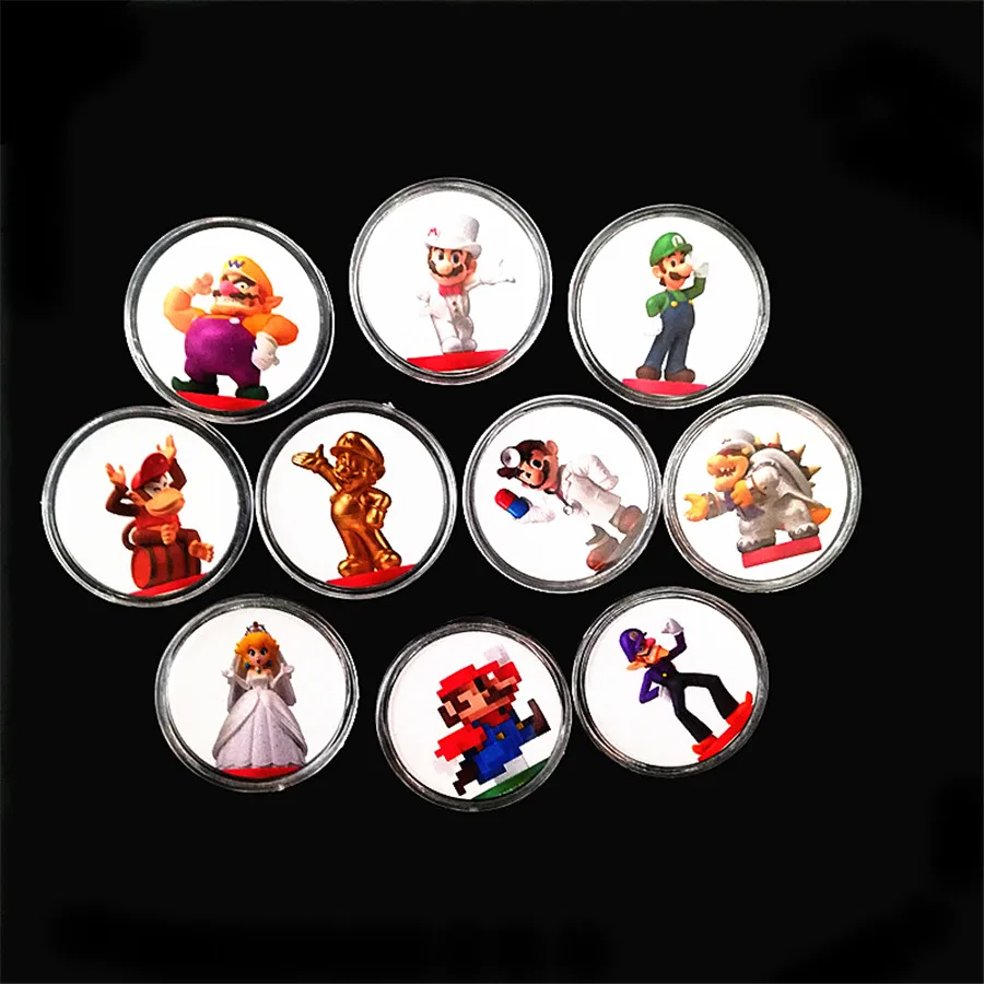 10 шт./лот игровые карты Super Mario Odyssey NFC коллекция Ntag215 круглые наклейки с принтом
