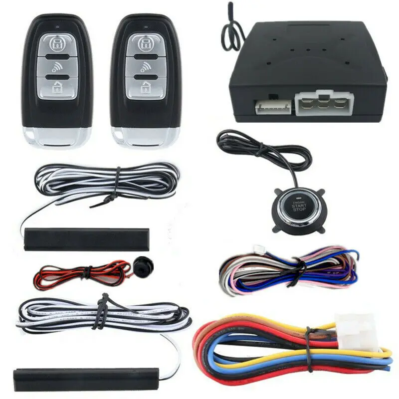 

Auto Keyless Entry Alarm PKE System Remote Engine Start Push Start Stop Button