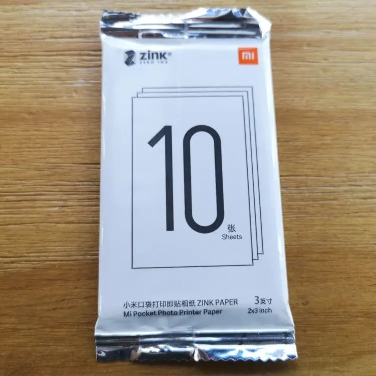 XIAOMI Карманный принтер Бумага самоклеящаяся принт цинкованные Бумага 10/20/50 листов для XIAOMI 3-дюймовый мини Карманный фотопринтер - Color: 10 pcs
