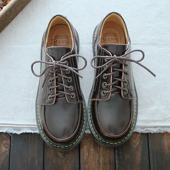 

Japanese women's small leather shoes leather cowhide low-cut lace-up student shoes wild autumn women's shoes