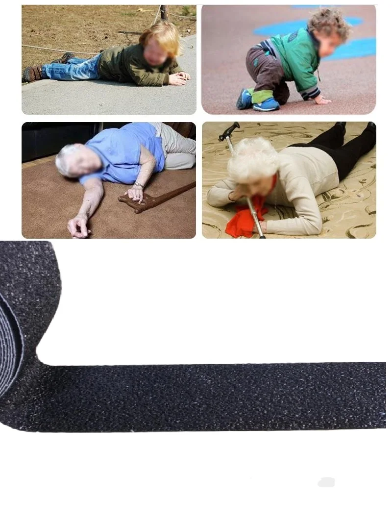 2.5cm*5M Stairs Floor Bathroom Grind Arenaceous Non-slip PEVA Safety Self-adhesive Rough Tape Antiskid Stick non slip tape