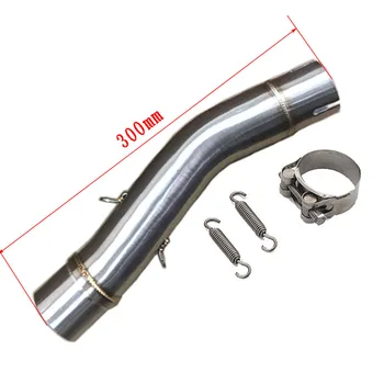 

For Ducati Scrambler 51mm Silencer Stainless Steel Motorcycle Exhaust Middle Link Pipe Round Muffler Moto Escape Tube