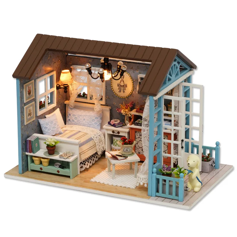 

DIY for Making see land Time House Cabin Handmade Assembled Architecture Model Made in China Birthday Unisex Women's